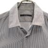Gucci Made In Italy Striped Pattern Long Sleeve Cotton Shirt 40 Gray Men's Used