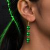 Lightweight Festival Earrings 1 Pair Acrylic Halloween for Women, Triple Skulls Drop Dangle Creative Skull Ornament Earrings, Gothic Jewelry