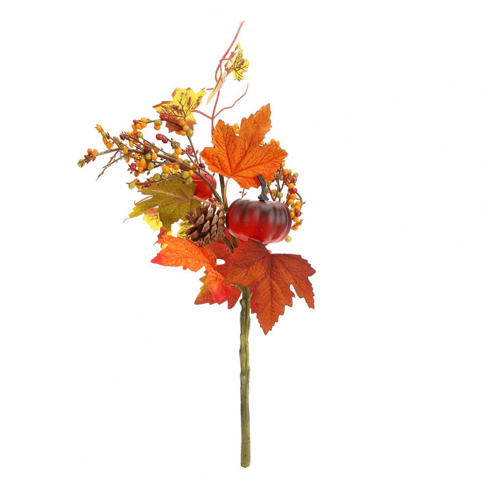 Faux Maple Leaves Autumn Themed Decoration Vibrant Artificial Maple Leaves Branches for Fall Decor Realistic Looking for Flower