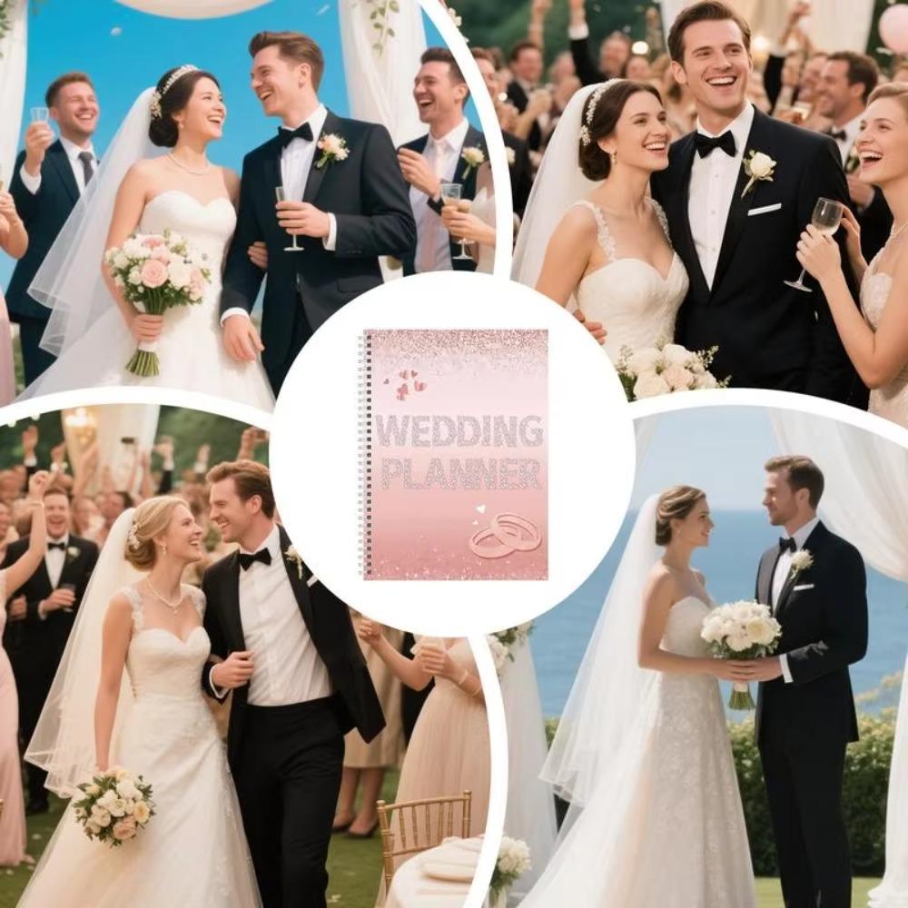 Checklist Detailed Wedding Planner Notebook Undated Sparkling Bridal Organizer  To Do List