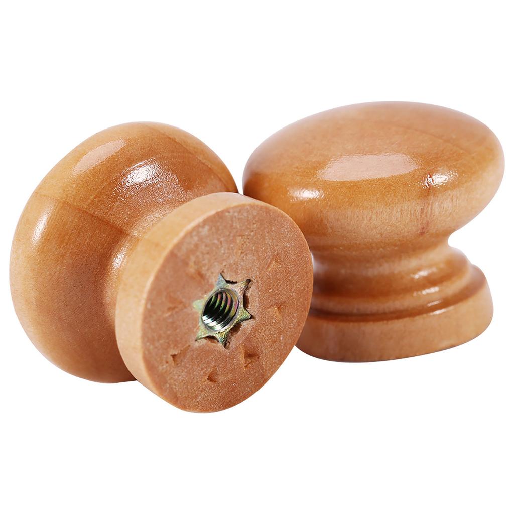 10Pcs S M L Natural Wooden Furniture Pull Handle Kitchen Cabinet Drawer Cupboard Door Knob