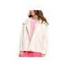 Fila Solid Color Zip-Up Hooded Sports Jacket Women Jackets Steam-White F11W414705F-IV