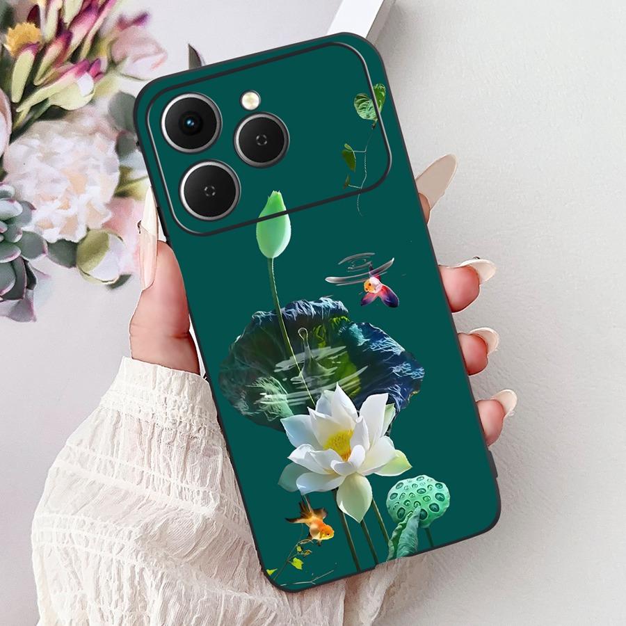 For Tecno Spark 40 Spark40 C Phone Case TPU Shell Luxury  Painted Soft Silicone Coque For Tecno Spark40C Spark 40C Back Cover