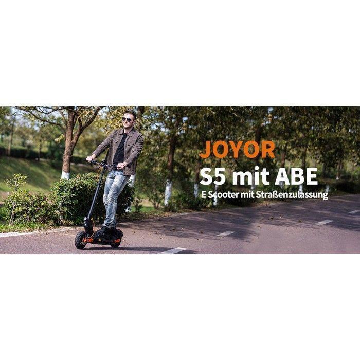 Trotinete elétrica dobrável certificada ABE JOYOR S5 - Motor 500 W - Bateria 48 V-13 Ah - Pneus 10 polegadas - Preto