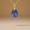 High quality hot selling natural crystal stone water drop pendant necklace jewelry simple fashion necklace merchandise jewelry
