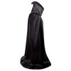 Black Satin Wizard Robe and Hat - Medieval Cosplay Cloak for Adults and Children