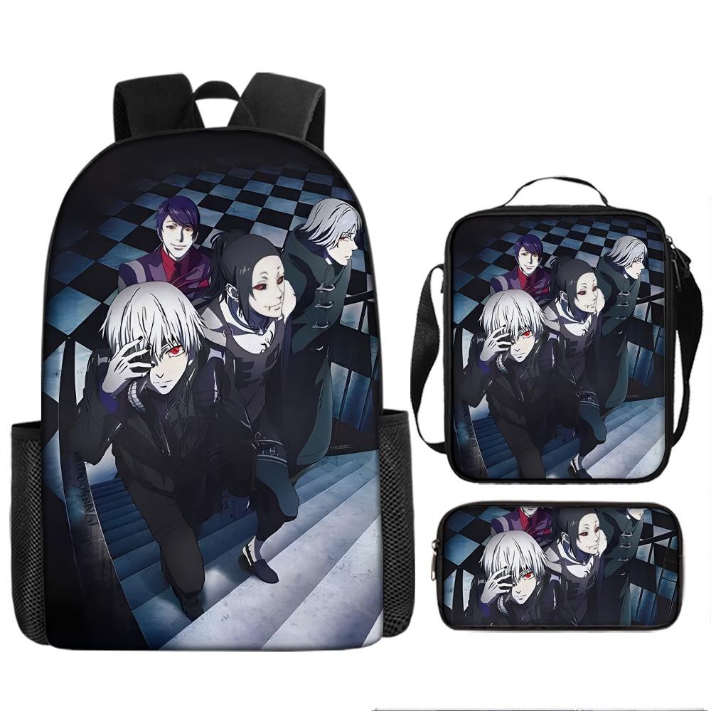 Anime Peripheral Backpack Tokyo Ghoul Food Backpack Kimuken School Bag Computer Bag Tokyo Ghoul Backpack