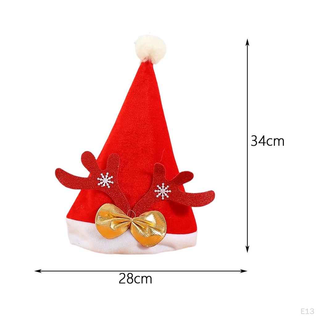 Hat Photo Prop Fancy Dress Headwear Costume Red Santa Claus Xmas Cap for Adults Stage