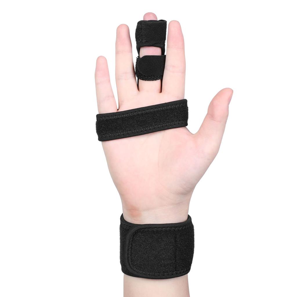 FBA Finger Guard Fracture Splint Fixed Sleeve Hammer Finger Rehabilitation Fixator Knuckle Finger Guard Black