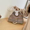 Colored Wavy Woven Tote Bag Shoulder Underarm Bag