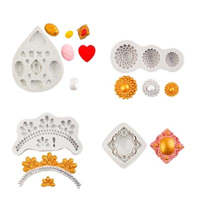 Food Grades Silicone Jewelry Shape Molds For Wedding Birthday Cakes Toppers Crafting Detachable Baking Accessories