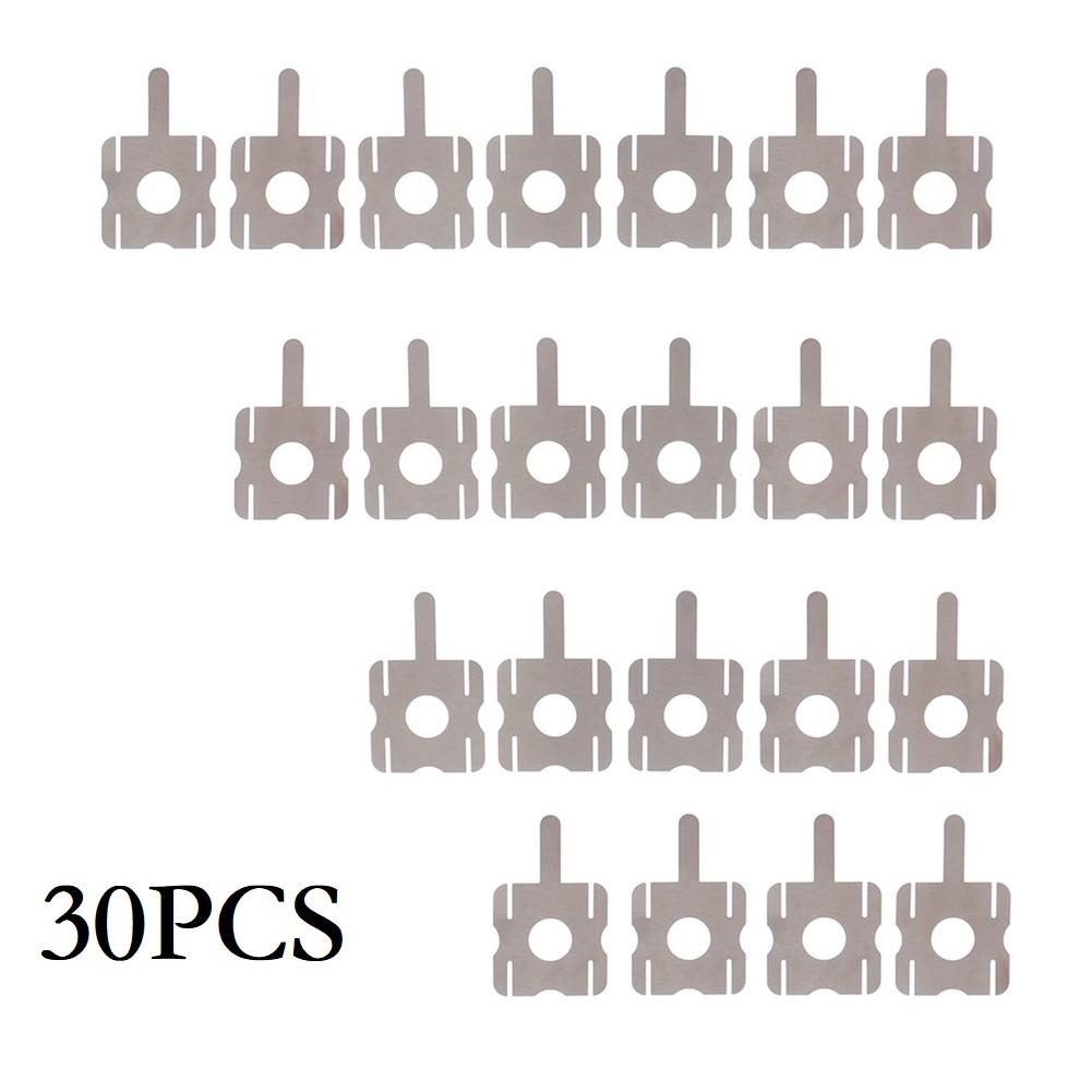 30pcs U Shaped Nickel Sheets for Replacing Spot Welding In Battery Packs