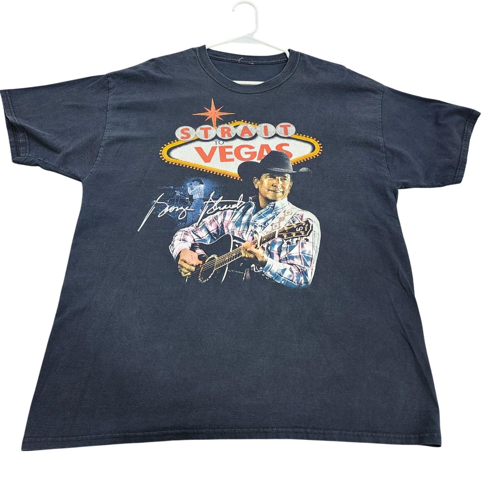 George Strait Strait To Vegas T-Mobile Arena Concert Black Mens XL Unisex T-Shirt XXL