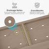 HDPE Raised Planter Box Outdoor Rot-Resistant and Non-Cracking Rectangle Planter 29.5 14.4 9.8 In Brown with Drainage Holes for