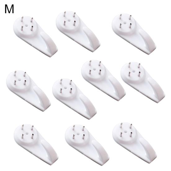 10Pcs Mini Powerful Tracelss Wall Mounted Hanging Nail Hooks Removable Hanger