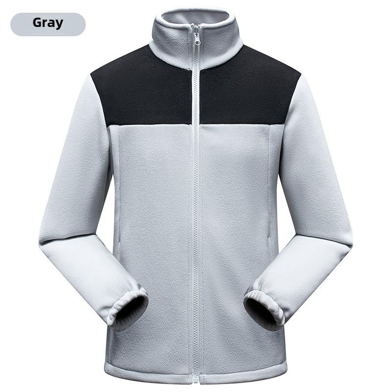 Men's Brushed Heather Fleece Jacket  Midweight Zip Up Jacket with Fleece Exterior and Sherpa Bonded Interior