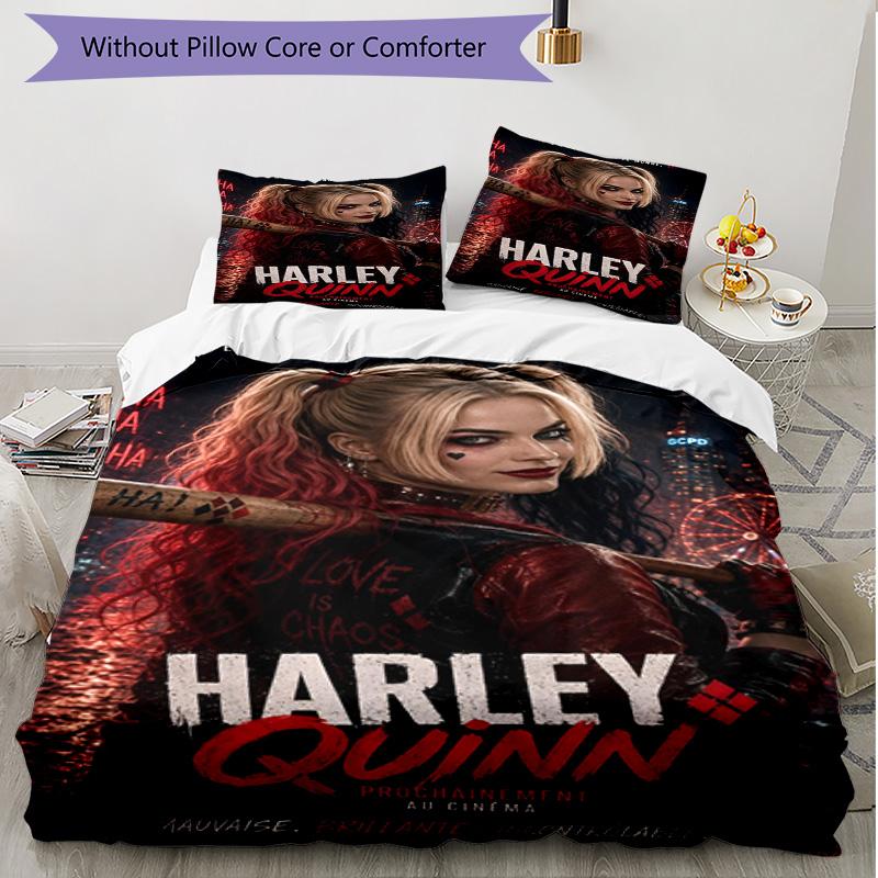 3pcs Duvet Cover Set (1*Duvet Cover + 2*Pillowcase, Without Core), Superhero Print Soft All‑Season Bedding Set, Home Bedroom Decor Gift