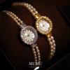 Japanese M family's same seawater pearl natural mother of pearl watch, high-end luxury ladies' quartz watch