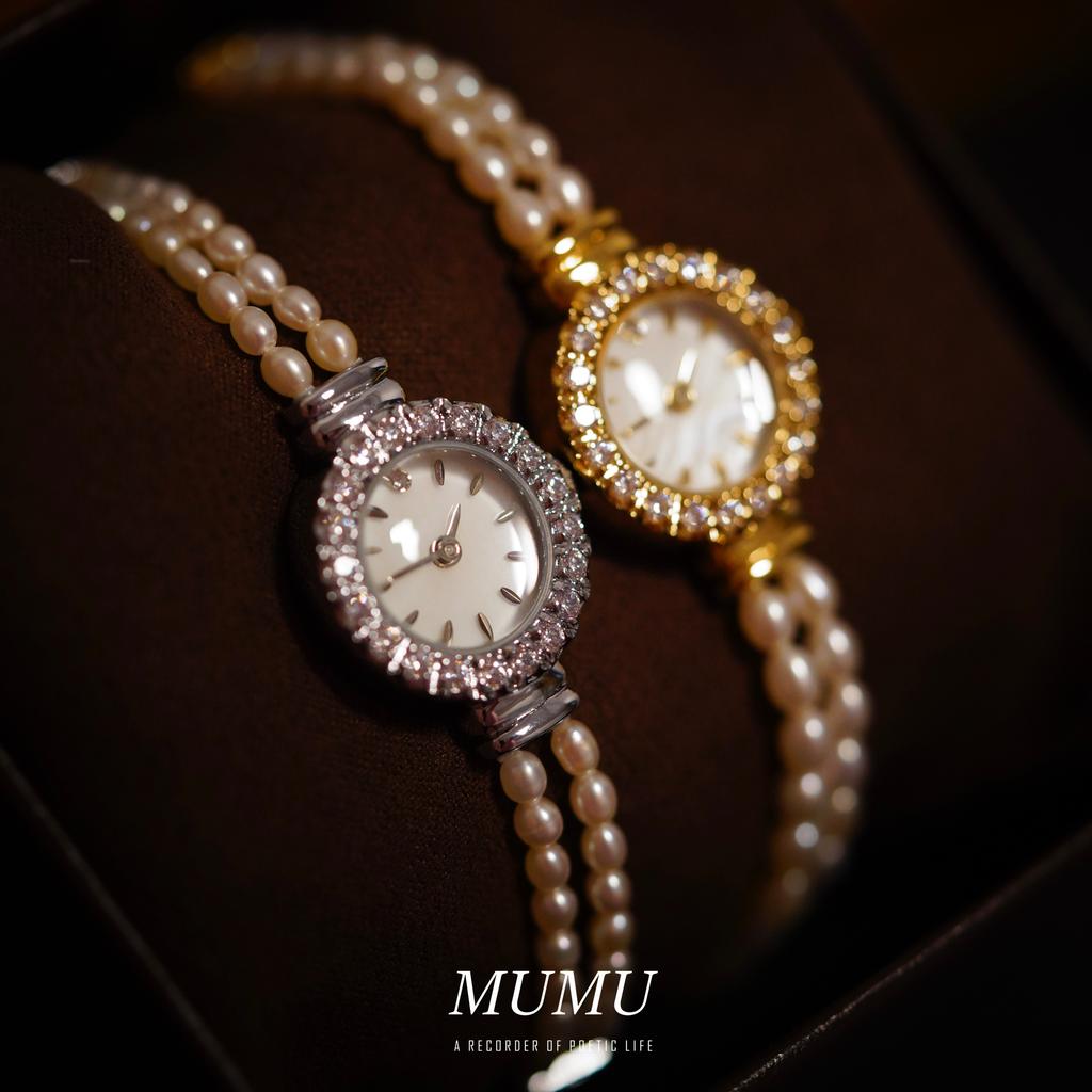 Japanese M family's same seawater pearl natural mother of pearl watch, high-end luxury ladies' quartz watch