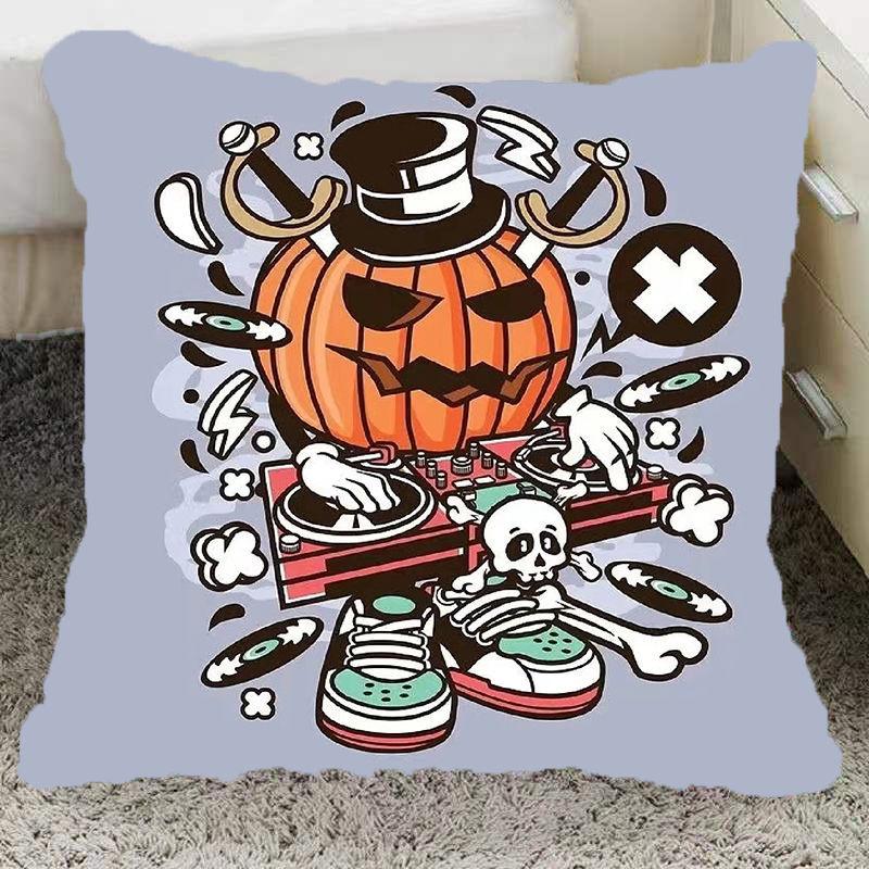 Halloween Pillow Pumpkin Funny Two-Dimensional Animation Pillow Emoticon Pack Party Party Boy and Girl School Day Gift