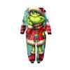Parent-Christmas Printed Parent-Child Hooded Zip One-piece Homewear