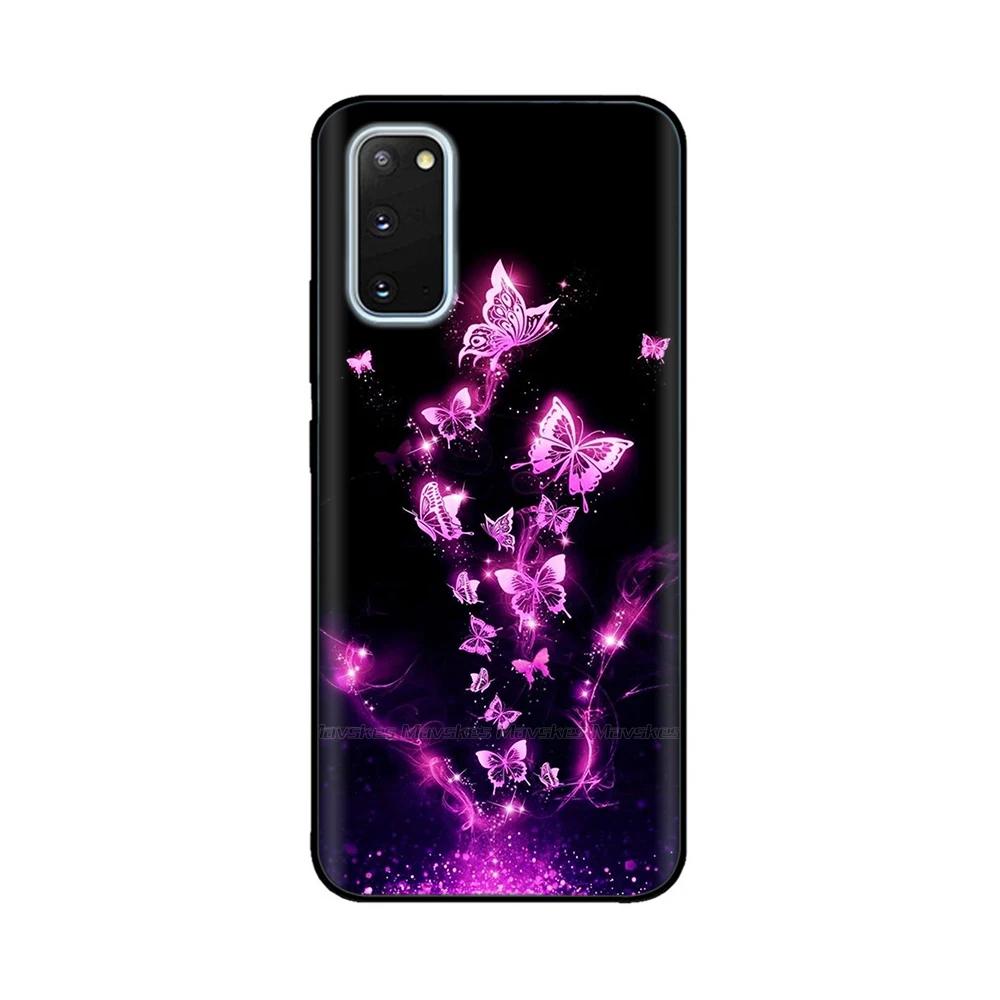 For Samsung Galaxy S20 Case Heart-Butterfly Phone Cover For Samsung S20 FE Liquid Silicone Fundas for Samsung S20 Ultra S 20