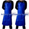 Blue Thickened PVC Waterproof Apron: Oil & Acid-Resistant, Sleeveless, Ideal for Adult Hospitality Work.