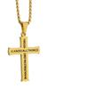 European, American, Japanese and Korean Letter Cross Pendant Necklace Casual Fashion Titanium Steel
