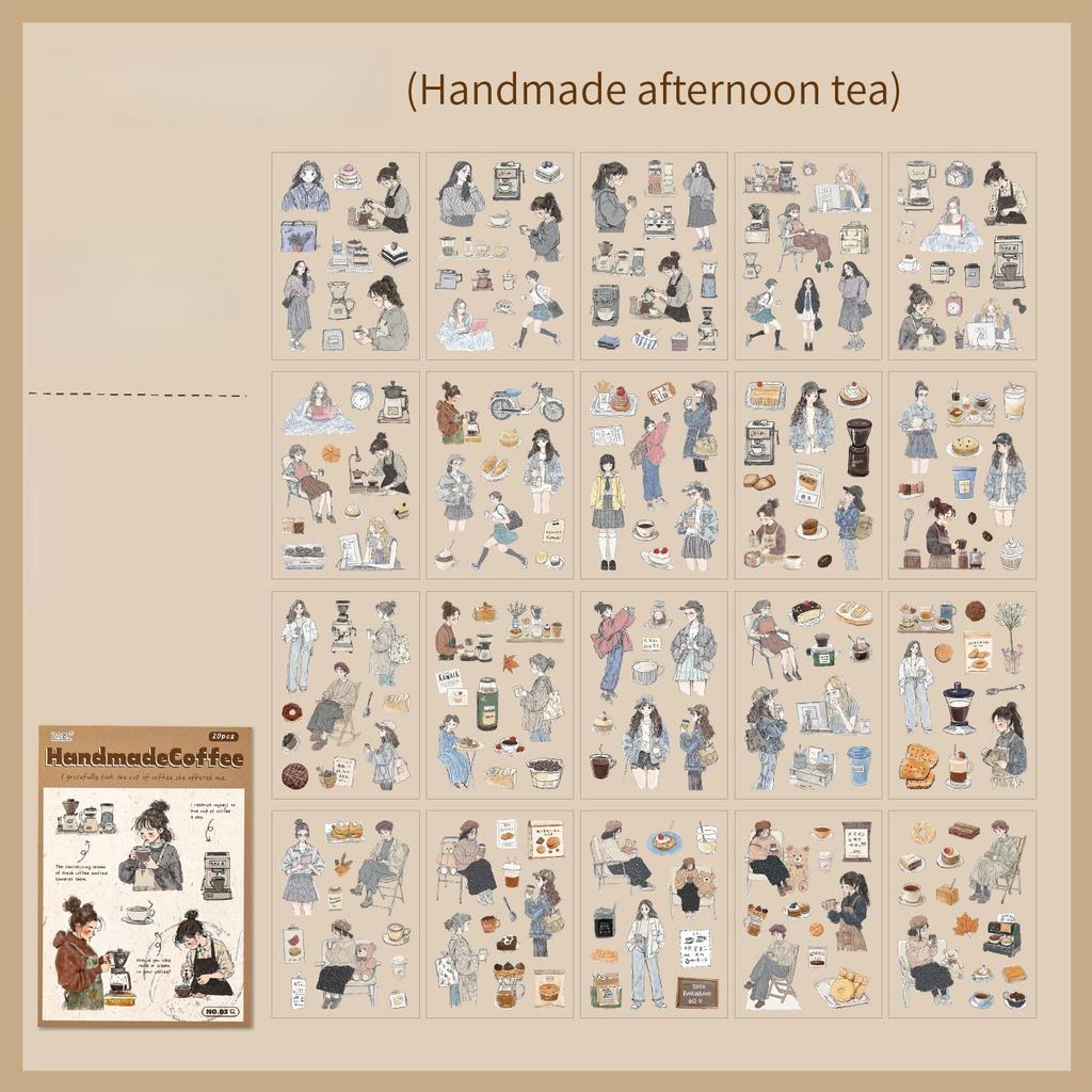 Hot-selling  Creative Cute Stickers Character Stickers Book Stickers Cut Film Stickers Diy Handbook Sticker Book
