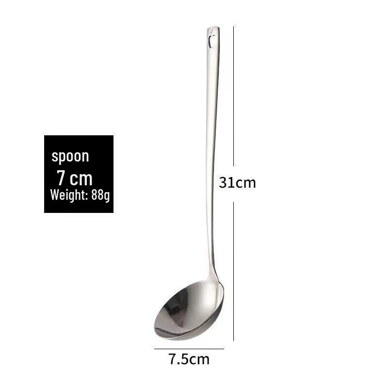 

Ri Yue Xing Chen Thickened Stainless Steel Long Handle Soup Spoon