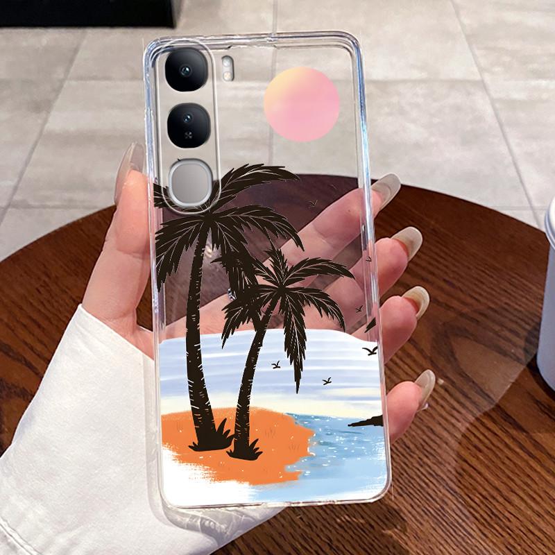 For Vivo V40 Lite (IDN) V2417 Soft TPU Back Cover For Vivo Y200 4G Cases For Vivo Y300 Clear Silicone Cute Rabbit Cat Phone Case