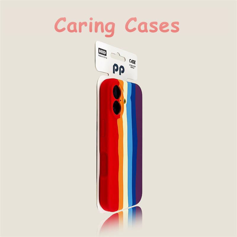 For iPhone 16 Pro Max Case Magnetic Rainbow Liquid Silicone Camera Button Shockproof iPhone 16