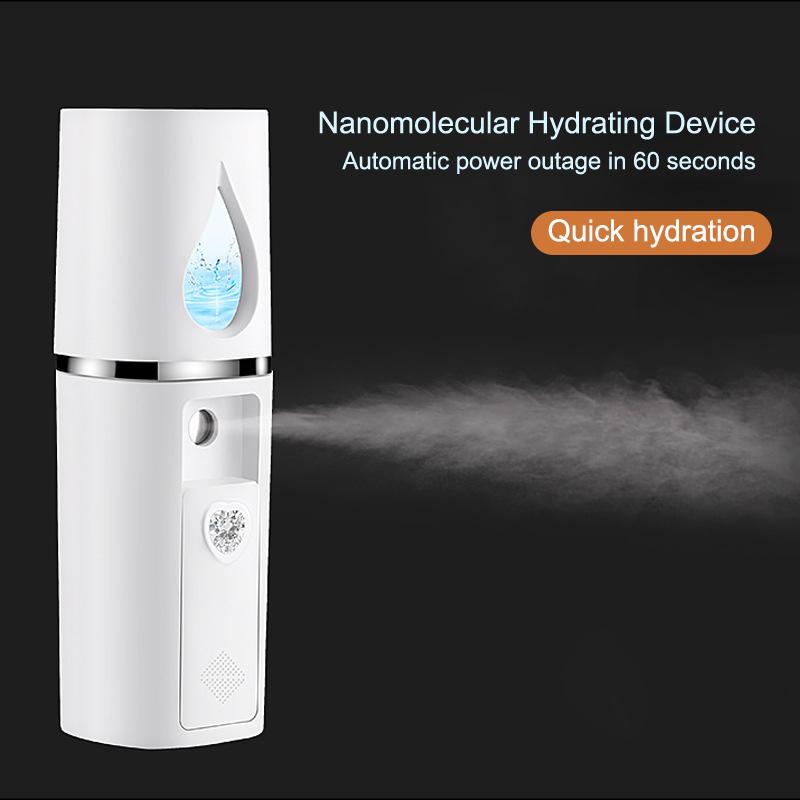 20Ml Face Steamer Air Humidifier Mini Nano Facial Sprayer Nebulizerportable Hydrating Anti-Aging Wrinkle Women Beauty Skin Care