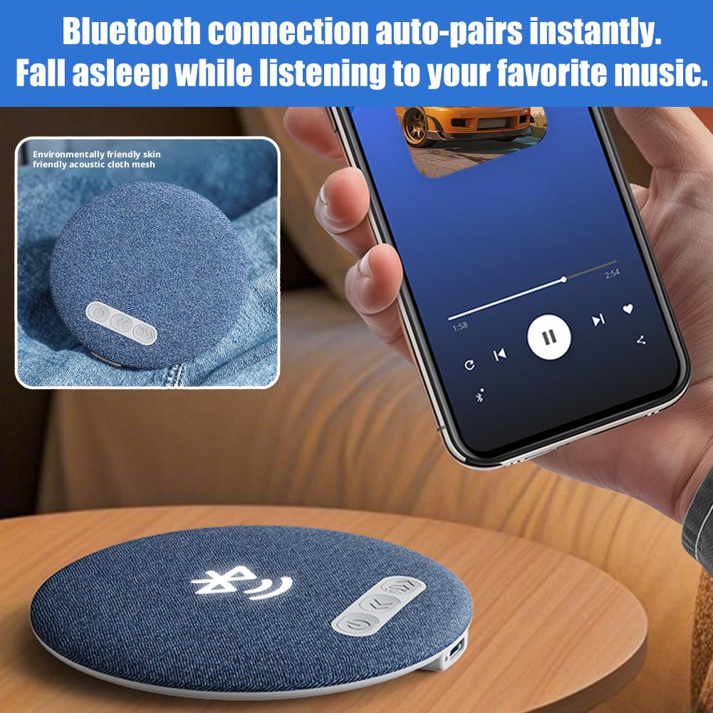 Bedroom Pillow Speaker Bluetooth 5.4 Under Pillow Sound Machine with White Noise 30 60 90 Min Timers HiFi Stereo Sound