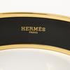 Hermes [Excellent Condition] GM Enamel Caleche Bangle Orange / goldUsed