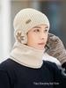Men's Winter Knitted Wool Hat with Ear Protection, Plus Velvet, Windproof, Warm, Versatile Pullover with Large Brim.