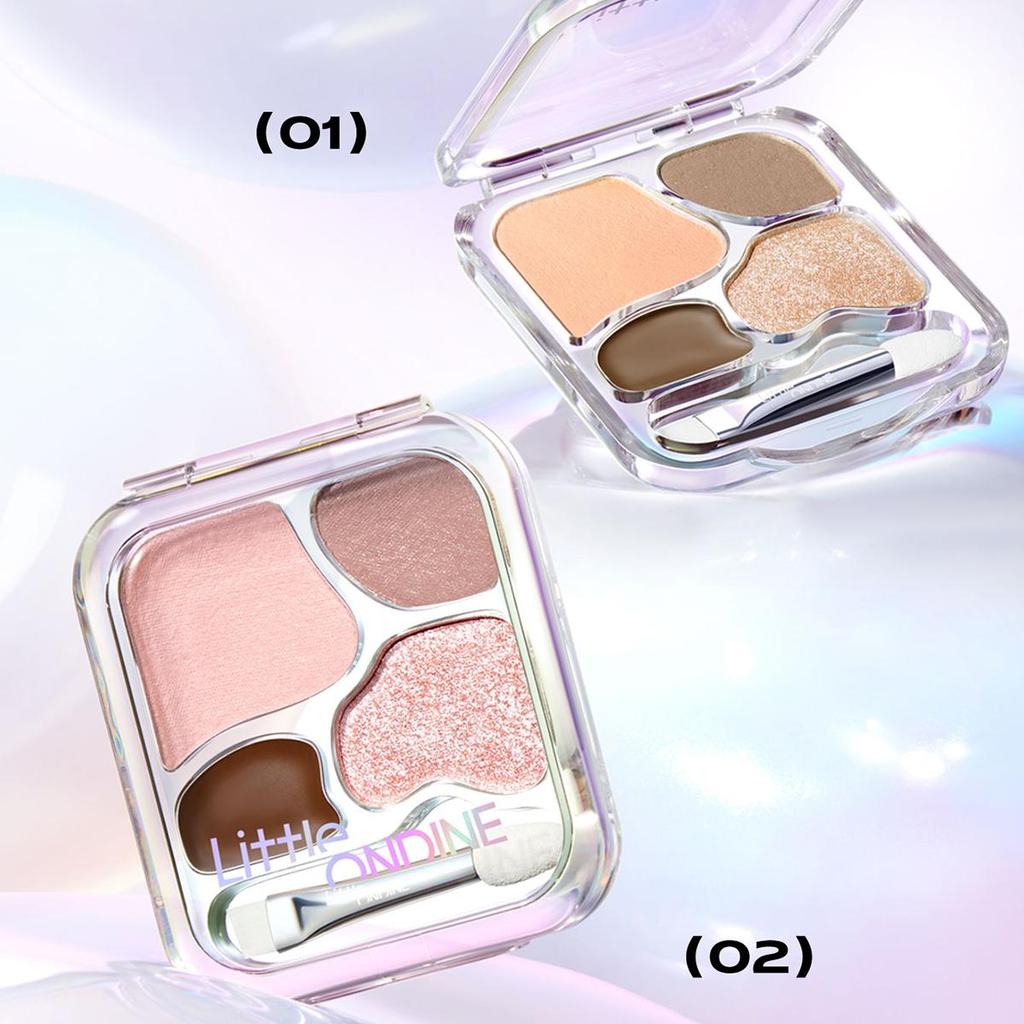 LITTLE ONDINE LumeCraft Eye Sculpt Quad 02 Whisper Blushpink 4.5g/0.16oz