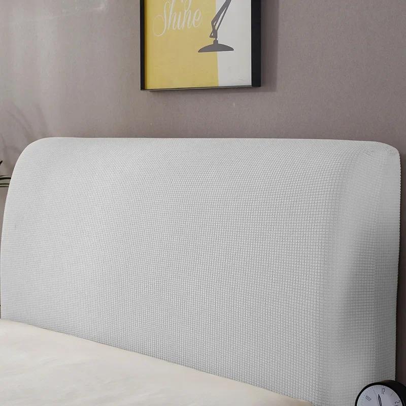 

Thicken Elastic Bed Head Covers Solid Color Polar Fleece Back Protection Dust for Home Hotel Banquet Long Back Chair Cover Plain W120xH70cm 1pcs бежевий