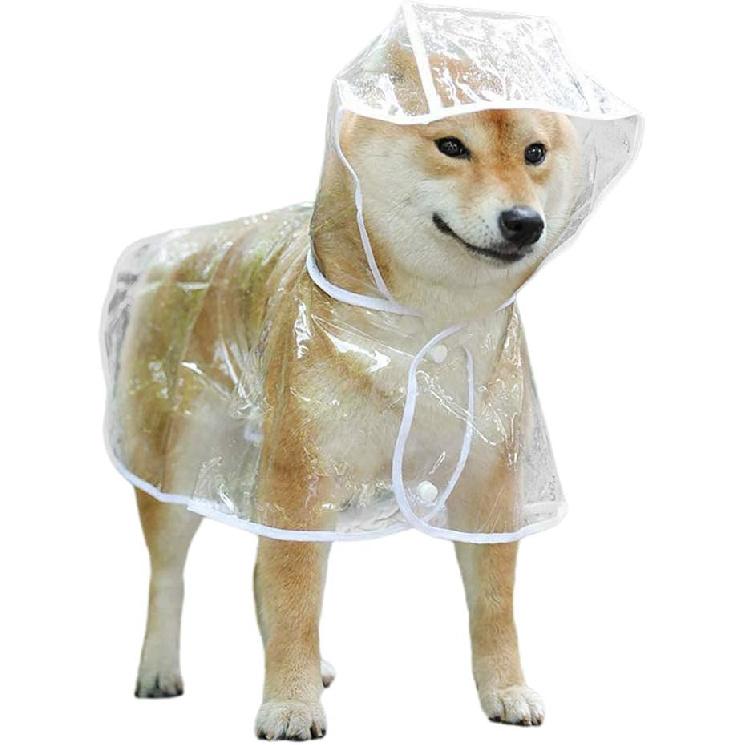 Zerodis Dog Raincoat, Transparent Pet Raincoat Comprehensive Pet Raining Coat Bite Pet Rain Poncho for Golden Retriever Samoyed Schnauzer (S)
