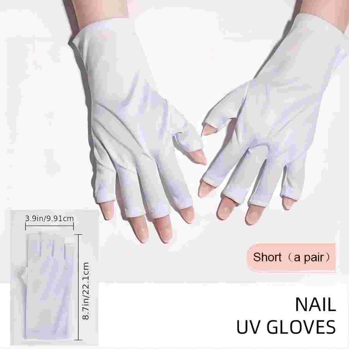 

УФ-перчатки для гелевых ногтей, УФ-защитные перчатки для маникюра, перчатки без пальцев для женщин