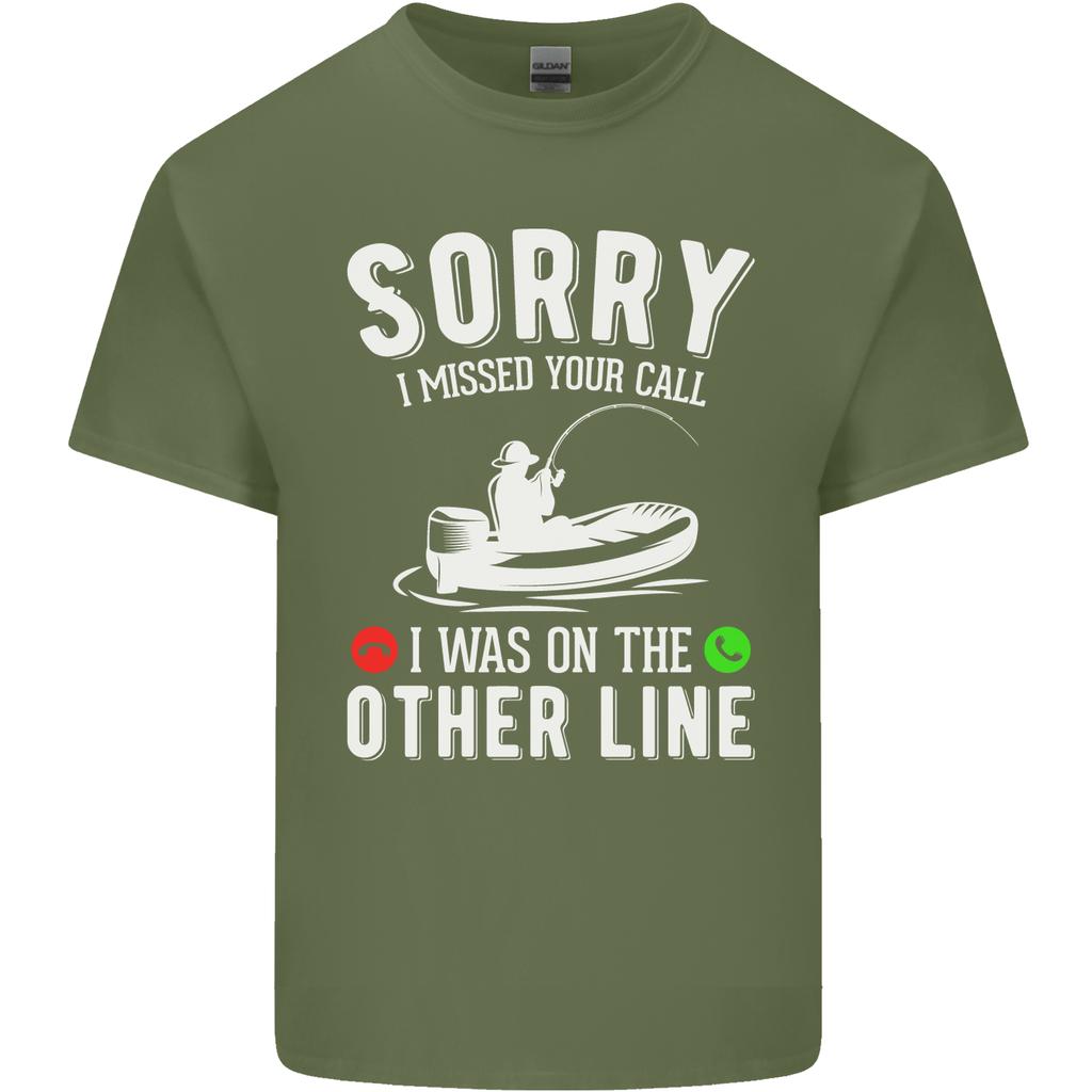 Funny Fishing FisherUnisex On the Other Line Unisexs Light Cotton TShirt