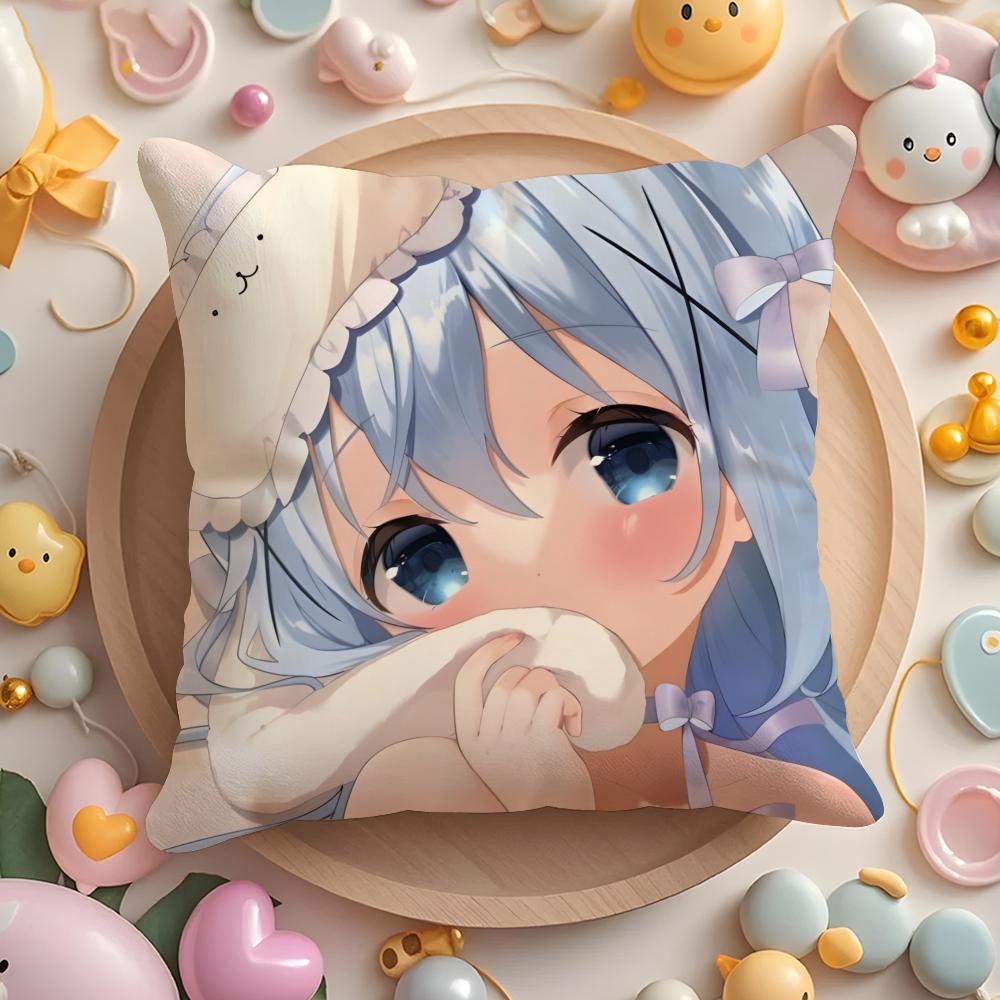 

Cute Is the Order a Rabbit Cushion Cover Home & Car Multi-Scene Pillow Cover - Reversible, Soft & Durable for Daily Use 30X30cm