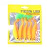 5 pz T-tail Richiamo Morbido di Pesca Bionic Bass Pike Con Occhi 3D Artificiale 8.8 cm Attrezzatura Da Pesca