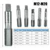 2 Stück HSS Maschinengewindebohrer Rechtsgewinde Maschine Gerade genutet Feingewinde Metrischer Verbinder Handgewindebohrer M12 M14 M16 18 M20