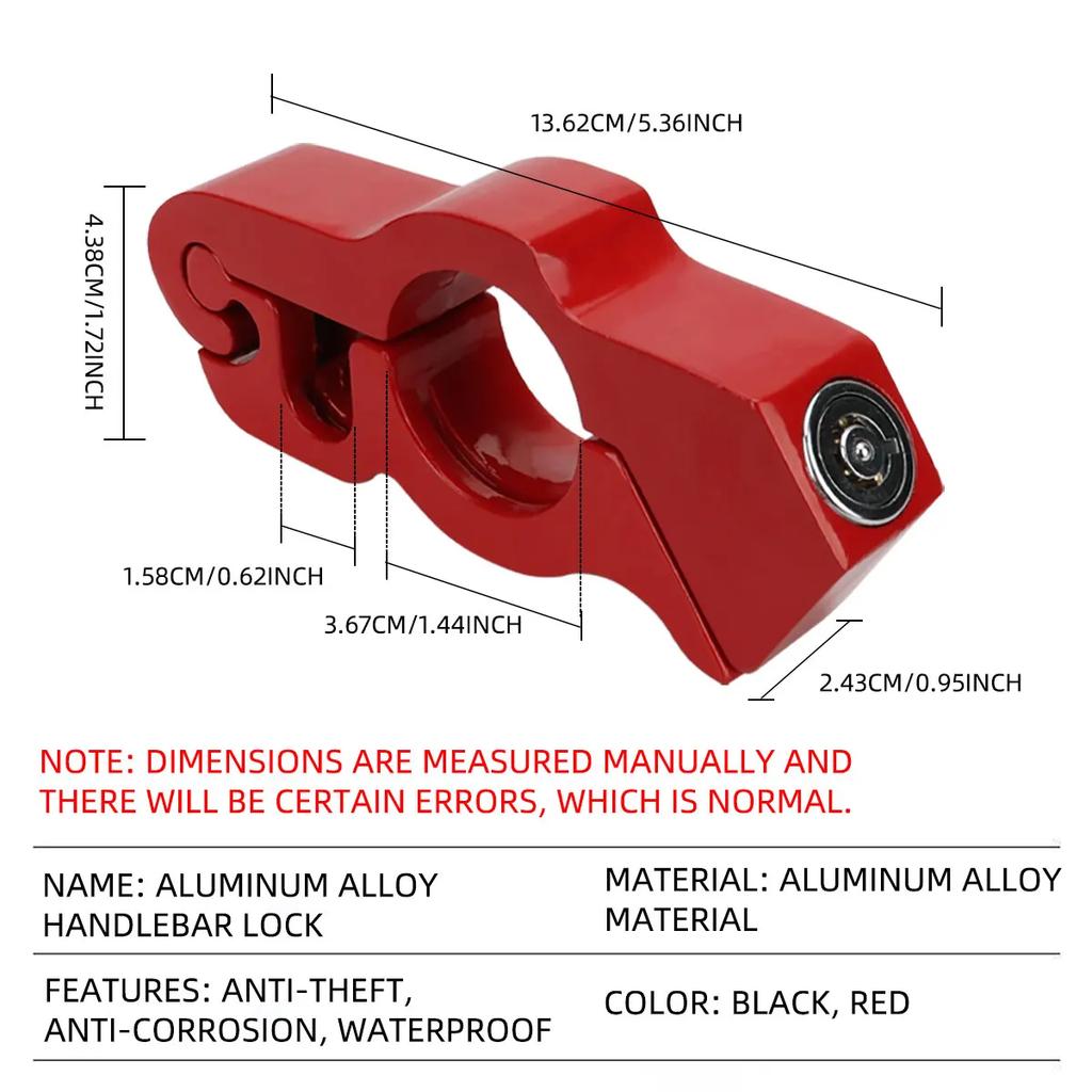 Motorrad Diebstahlschutz für Motorradversicherungszubehör Elektroroller Vorhängeschloss Handschellen Motorrad Hebelverriegelung Elektrofahrrad