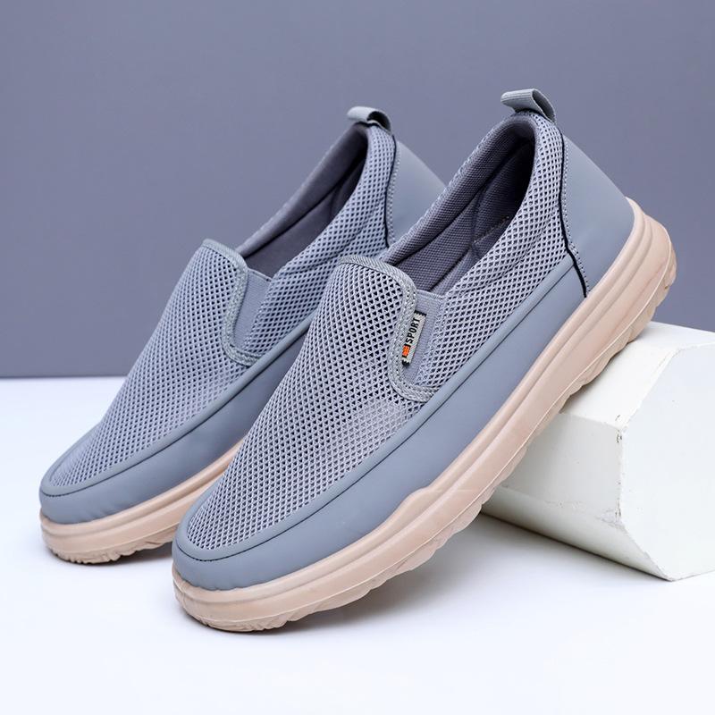 Shoes Men's Spring and Summer Breathable Mesh Fashionable Breathable Sports One Pedal Simple Lazy Shoes Men's Casual Single Shoes