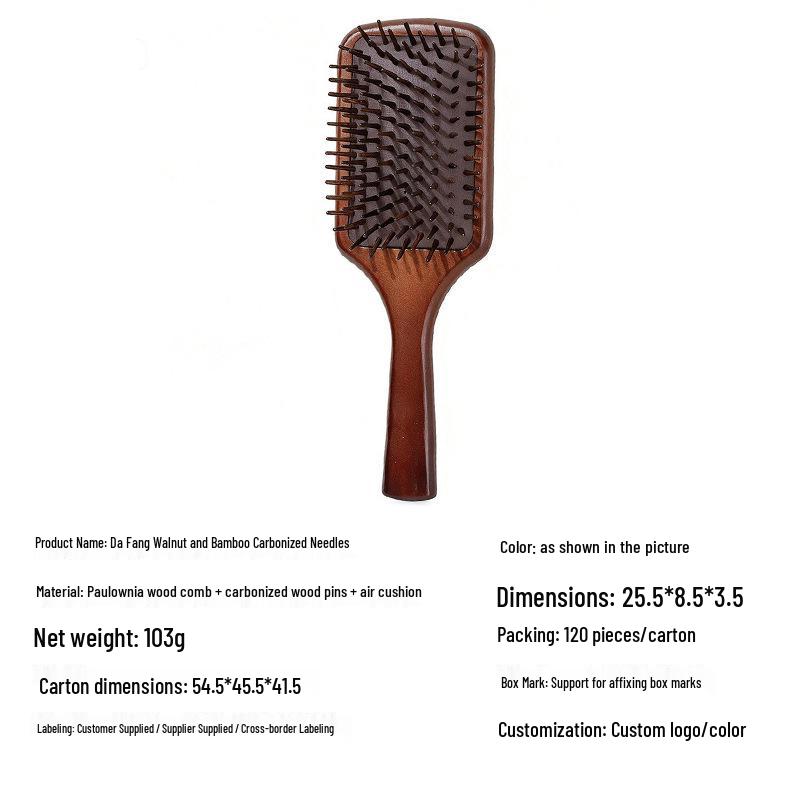 Professional Wooden Air Cushion Scalp Massage and Hairdressing Comb