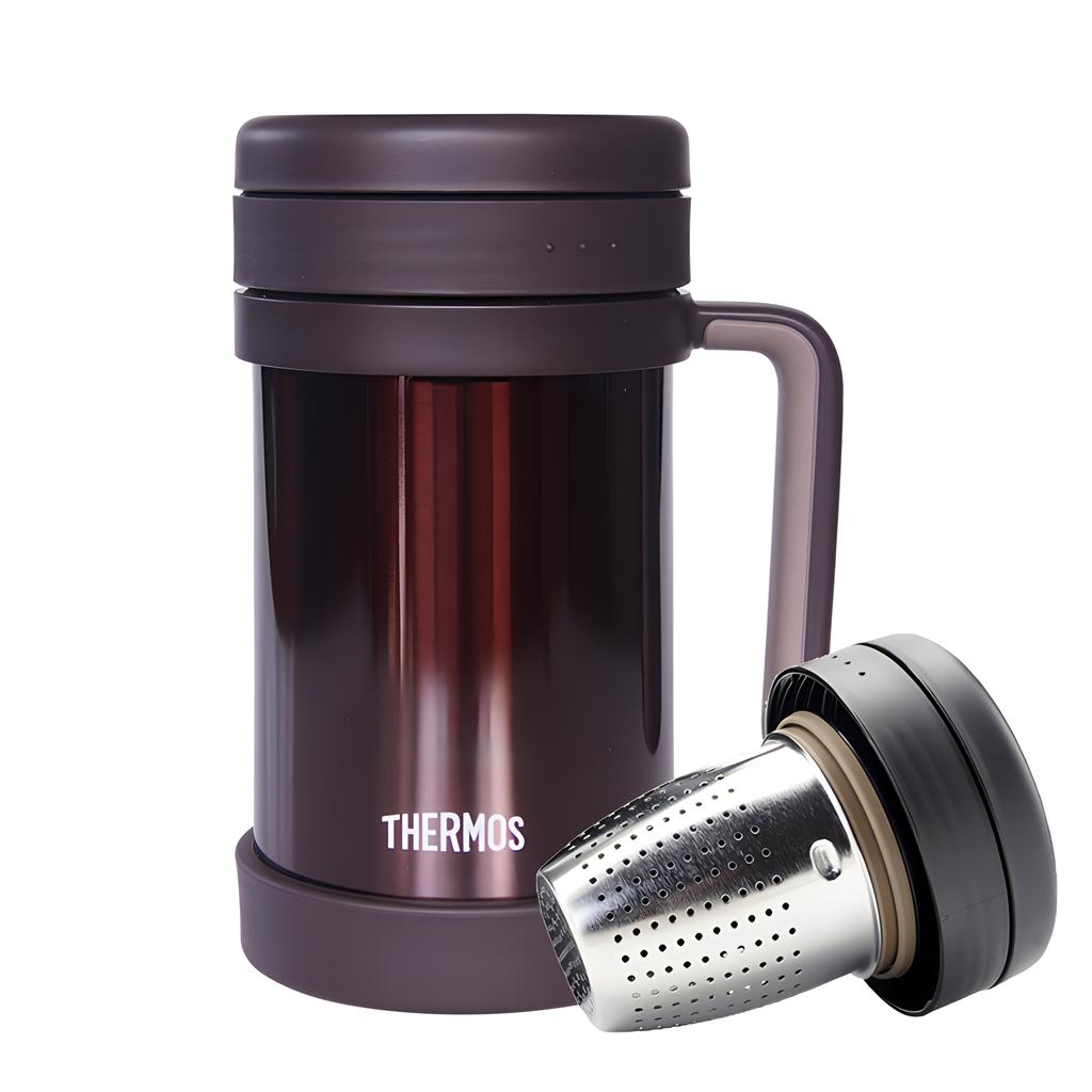 Kitchen High Vacuum Stainless Steel Business Insulated Cup with Tea Strainer Office Tea Brewing Cup TCMF-501 500ML
