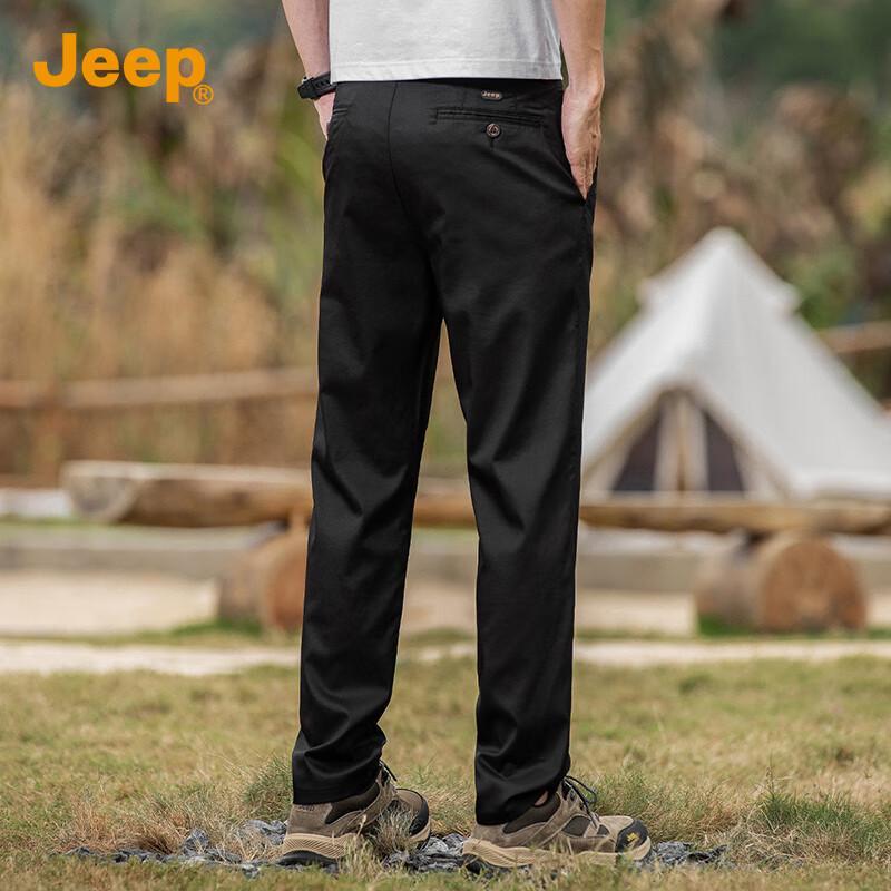 Jeep Men's Tencel Lyocell Blend Straight Fit Casual Business Pants