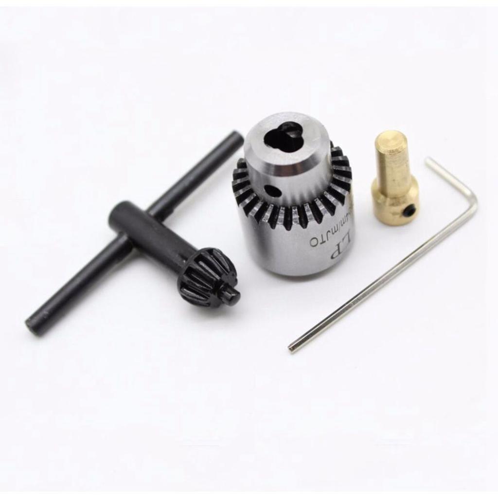 BAAJ-8X Hot Electric Drill Grinding Mini Drill Chuck Key Keyless Drill Chucks 0.3-4Mm With 3.17Mm Shaft Connecting Rod